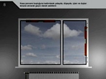 Kasa pencere boşluğuna kaldırılarak yatayda, düşeyde, içten ve dıştan terazisi alınarak geçici olarak sabitlenir.