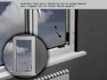 Kanat takılır. Kanat camının takılması için önce alt menteşe köşesinin yatay ve düşeyine kalın cam takozları silikonla yapıştırılır.