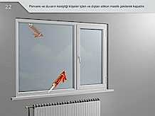 Pencere ve duvarın kesiştiği köşeler içten ve dıştan silikon mastik çekilerak kapatılır.